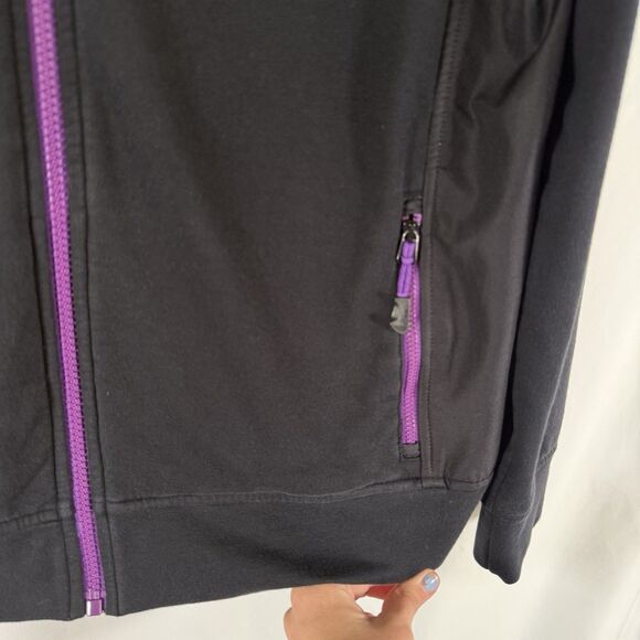 Lauren Ralph Lauren Active Hoodie Women's Medium Black Zip Pockets Full Zip - Picture 7 of 11